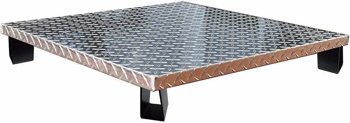 Deck Defender & Grass Guard - Fire Pit Base & Heat Shield - Polished Metal Fireproof Pad for Under Fire Pit - Heat Resistant Protector for Deck, Grass, Patio - Protect Surfaces from Heat Damage