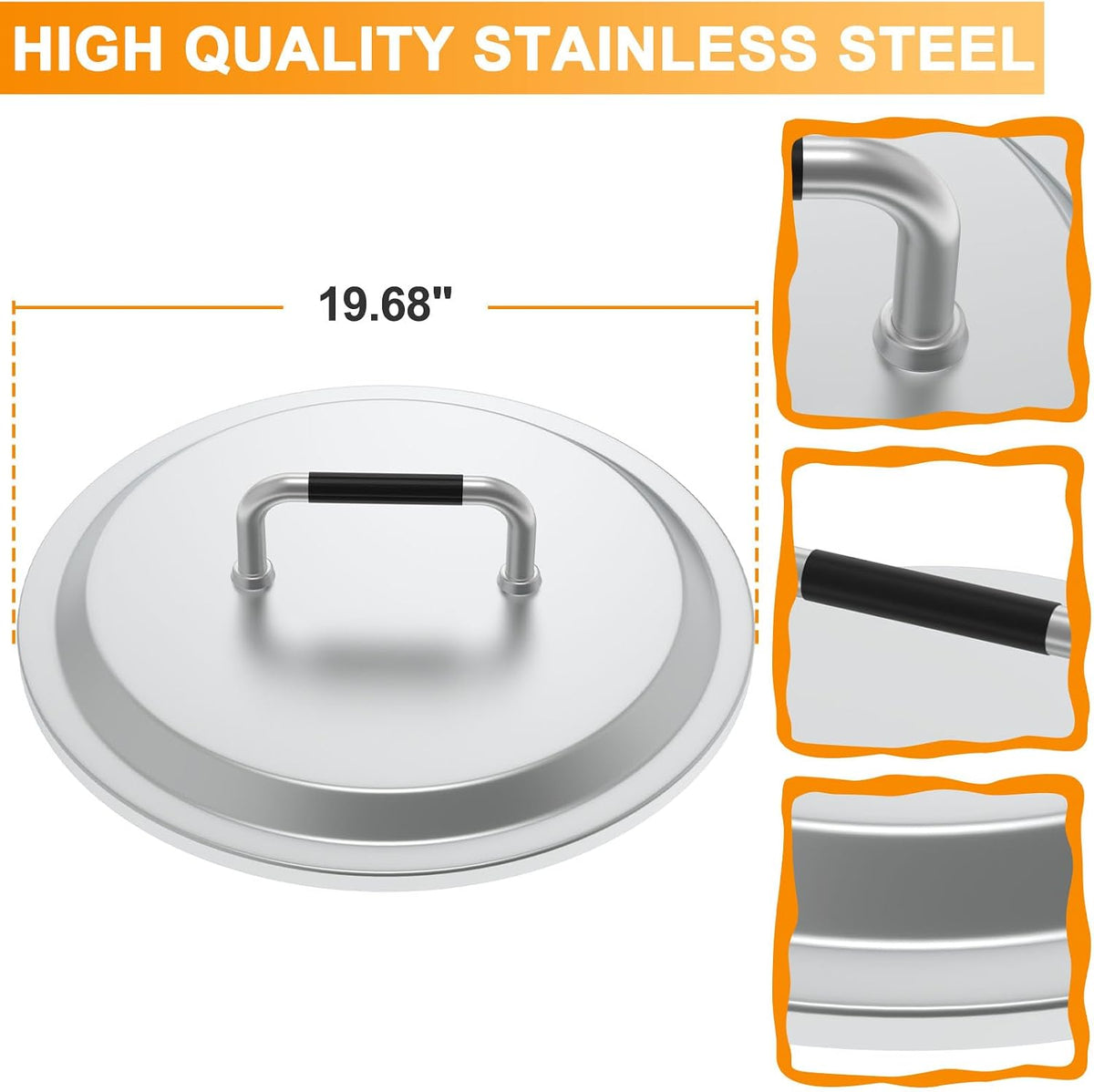 Fire Pit Lid 19.5 Inch for Solo Stove Bonfire 2.0 Accessories,304 Stainless
