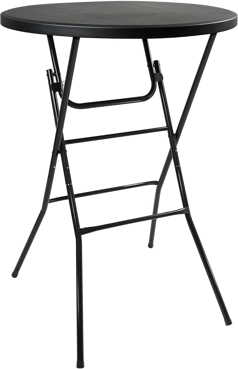 Cocktail Table, D32in x H43.3in Folding Round Cocktail Table High Top