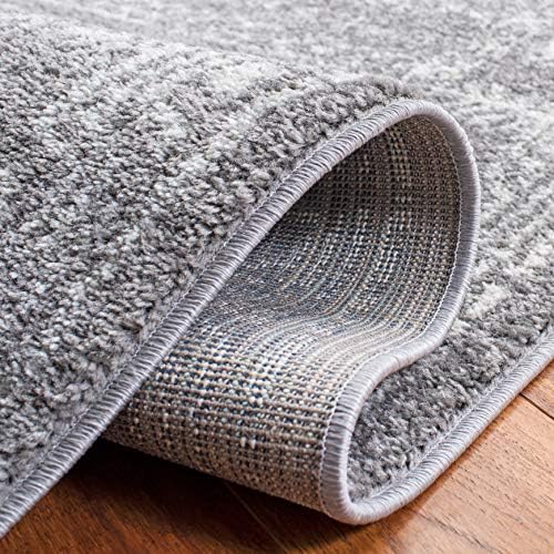 SAFAVIEH Area Rug 9x12 - Tulum Collection - Large - Dark Grey & Ivory, Moroccan Boho Distressed Design, Non-Shedding & Easy to Clean, Ideal for Living Room, Bedroom, Dining Space (TUL271F)