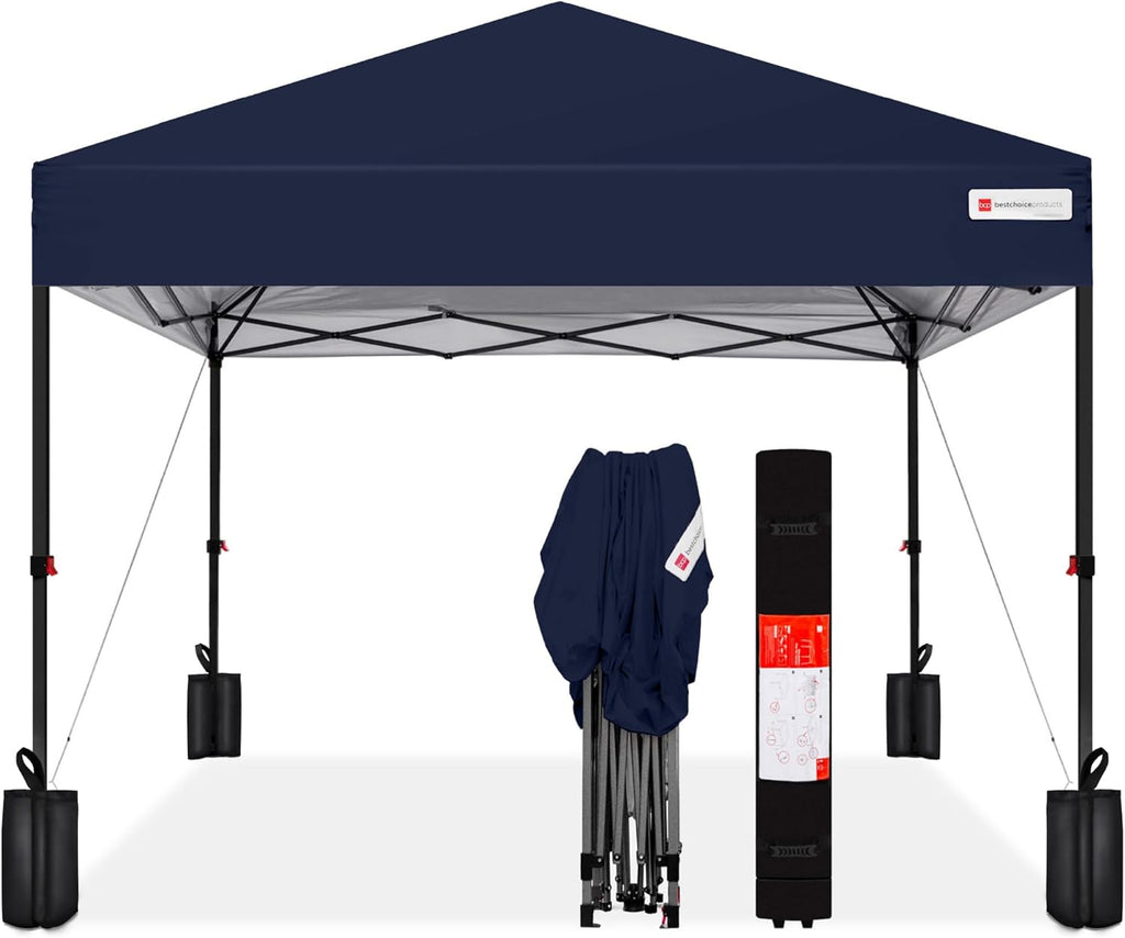 Best Choice Products 10x10 Pop Up Canopy Tent, EZ Setup, Navy Blue