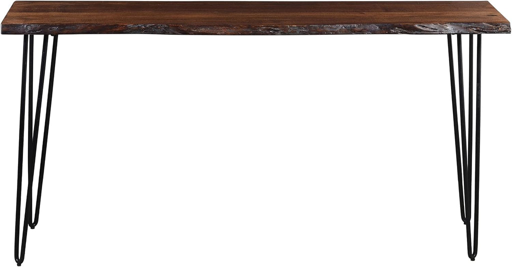 Jofran Nature's Edge 72" Farmhouse Dining Table - Solid Wood Counter Height Dining Table for Modern Homes, Chestnut