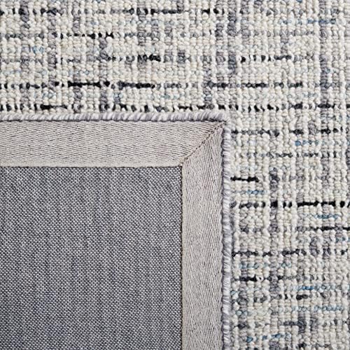 SAFAVIEH Abstract Area Rug 10x14, Wool Handmade Grey & Ivory ABT468J