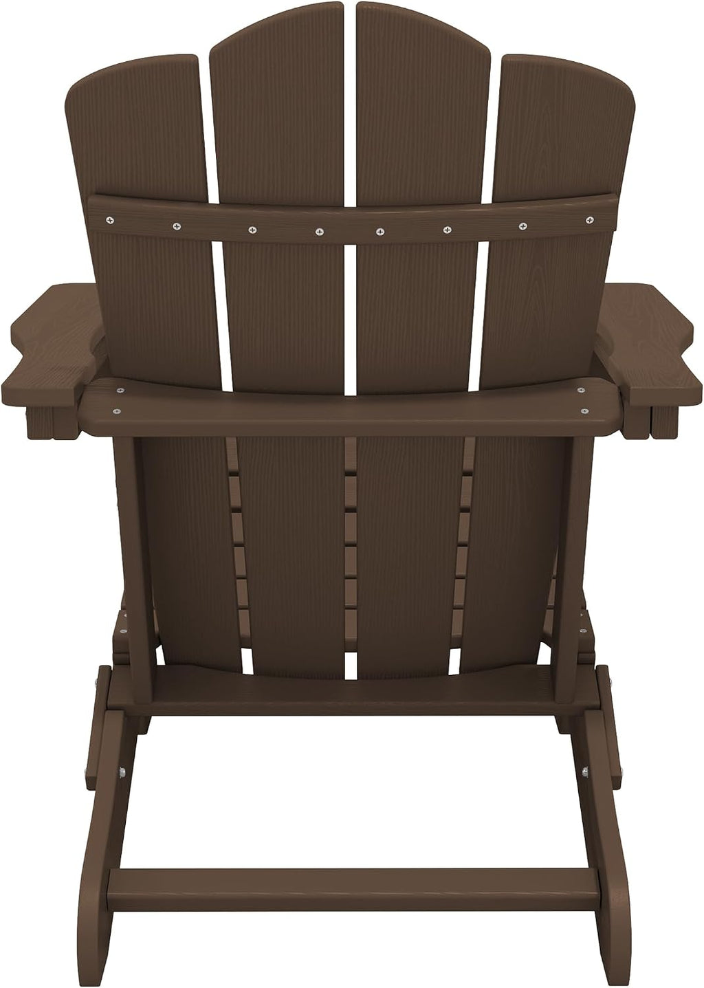 KINGYES Folding Adirondack Chair Set of 4 with Cup Holder, Coffee
