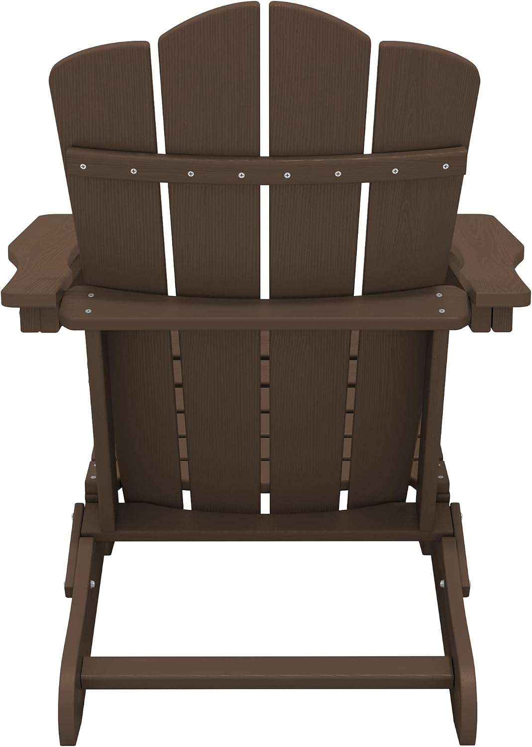 KINGYES Folding Adirondack Chair Set of 4 with Cup Holder, Coffee