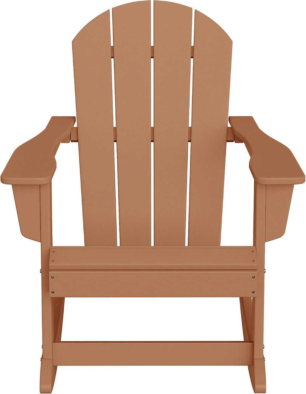 HDPE Laguna Outdoor Rocking Poly Adirondack Chair, Teak