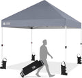 CROWN SHADES Commercial 8x8 Pop Up Canopy,Canopy Tent,Gray