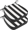 idee-home Outdoor Chair Cushions Set of 2, 17" x 17" D-Shaped