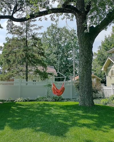 ADVOKAIR Hammock Chair Hanging Chair Rope Swing XXL - Max 500lbs, 70in Large Hammock Swing Chair -Portable Steel Spreader Bar with Anti-Slip Rings-Roomy & Strong
