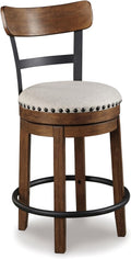 Signature Design by Ashley Valebeck Counter Height Bar Stool, Brown