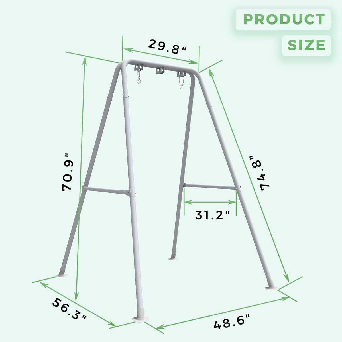 G TALECO GEAR Hammock Chair Stand Heavy-Duty 300LBS Swing Stand