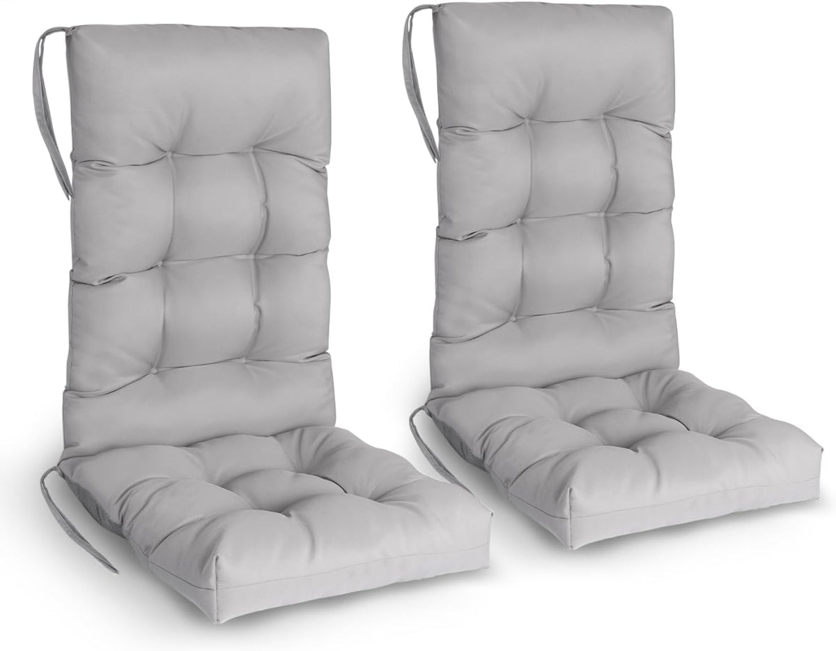 GREENVINES Outdoor Rocking Chair Cushions Set of 2, Polyester, Grey