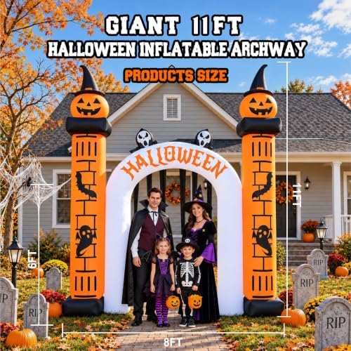 11FT Halloween Inflatable Archway Outdoor Decorations for Yard