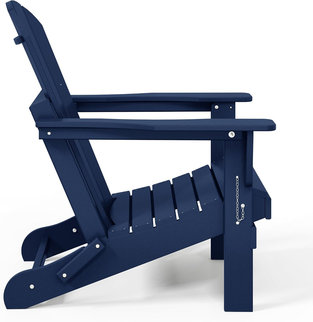 WestinTrends Malibu Outdoor Patio HDPE Folding Adirondack Chair, Navy Blue