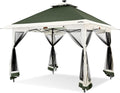 Suntime Pop Up Gazebo, Solar LED, 12x12 ft, Green