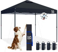 FANPAT 10x10 Pop Up Canopy Tent, Instant Portable Shelter, Black 10x10