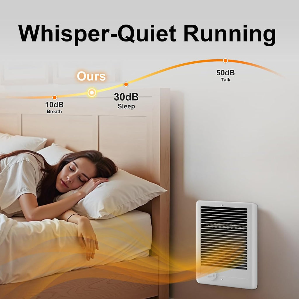 CSC202TW Electric Wall Heater Complete Unit with Thermostat