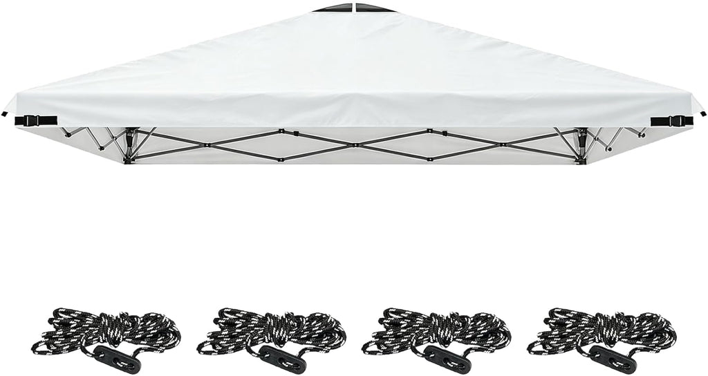 Joramoy 12x12ft Canopy Replacement Waterproof Taped Seams(White Top Only)