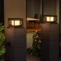 Mlambert 8 Pack Solar Post Lights, 4x4 6x6 Wooden Vinyl Fence Cap, Black