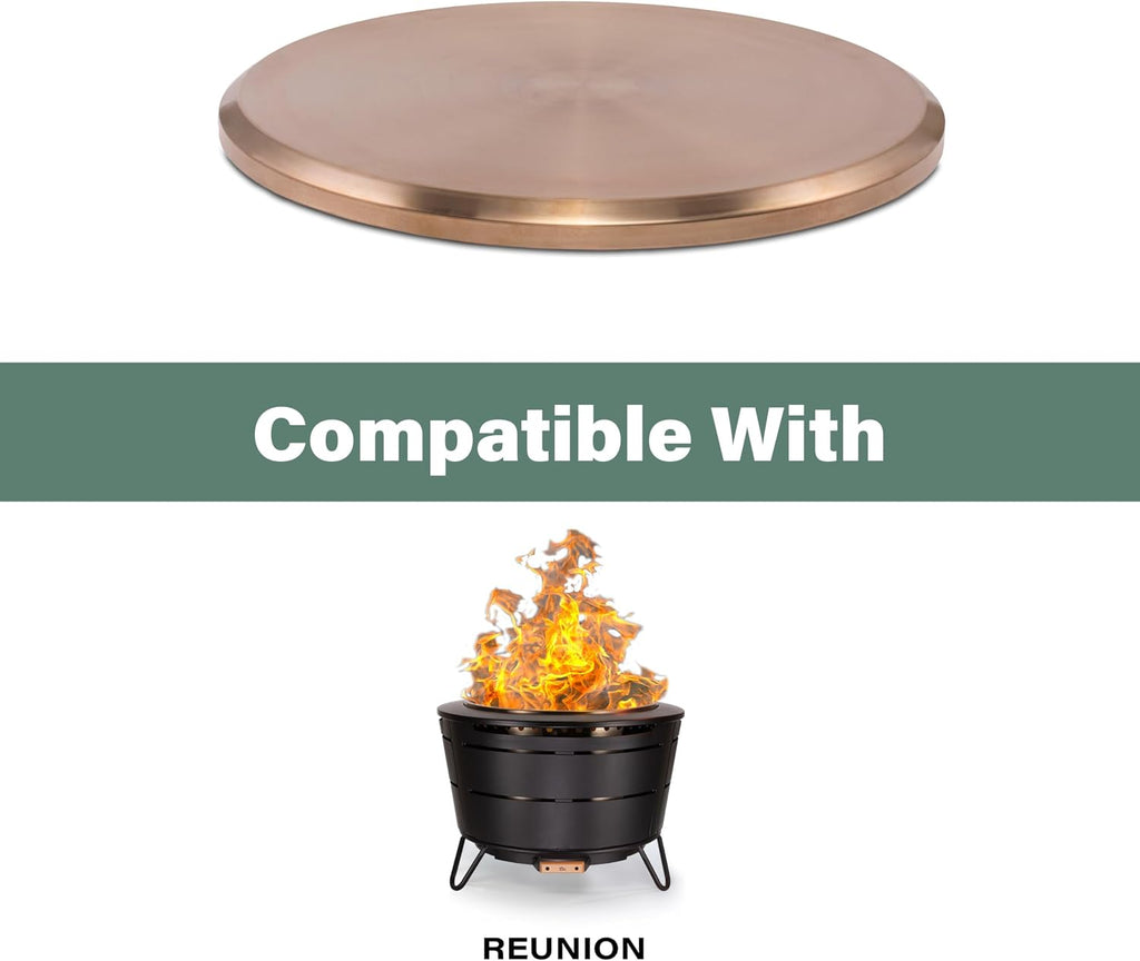 TIKI Reunion Tabletop Fire Pit Accessory Set Stainless Steel Outdoor