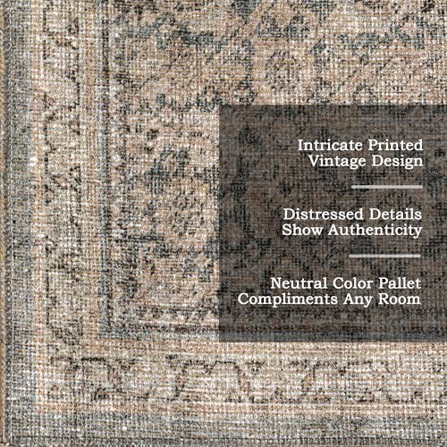 nuLOOM Cally Grey Medallion Power Loomed Area Rug, 10' x 13'