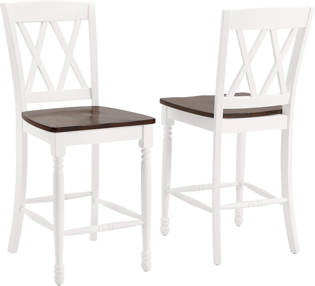 Crosley Furniture Shelby X-Back Counter Stools, Set of 2