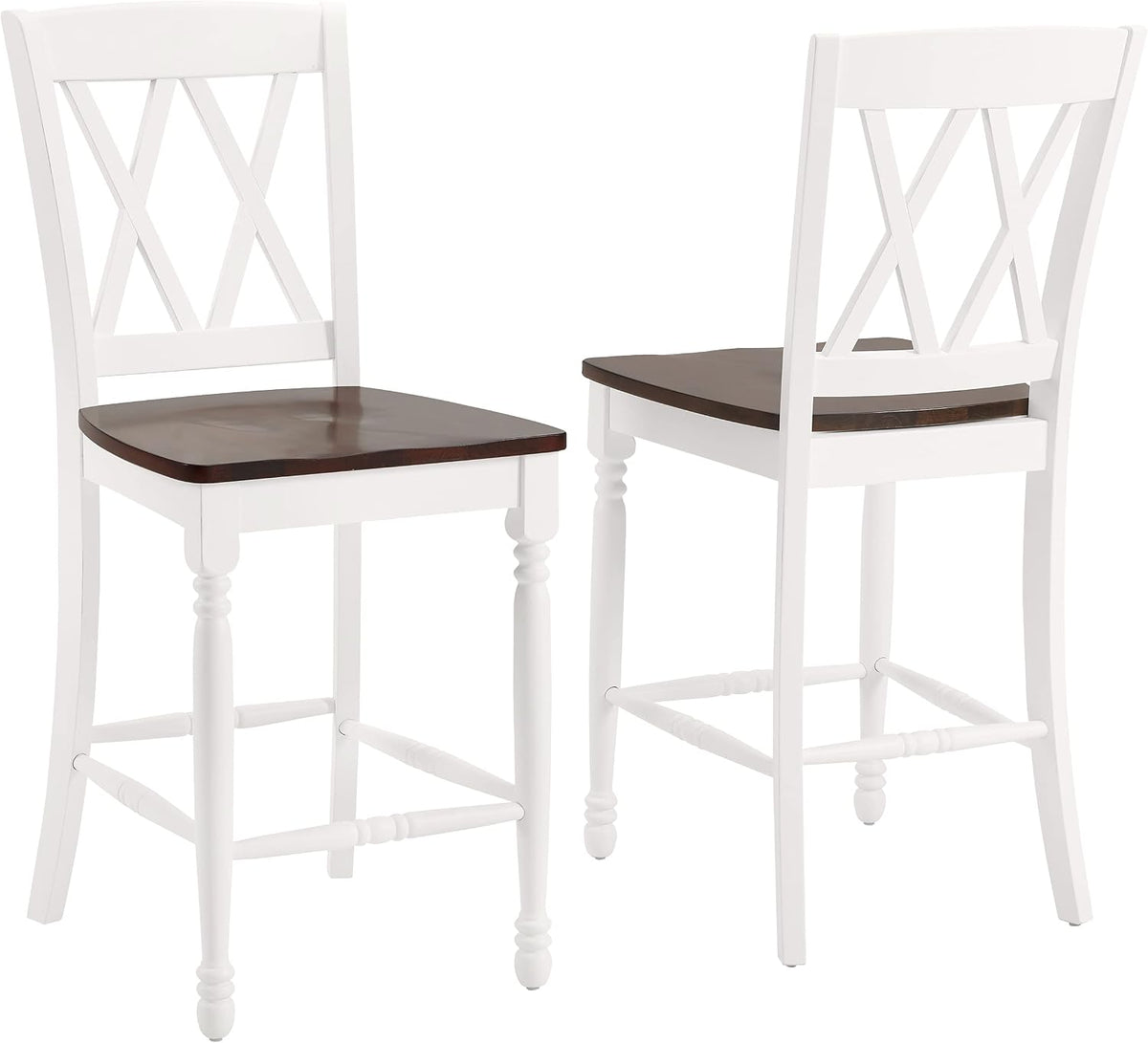 Crosley Furniture Shelby X-Back Counter Stools, Set of 2