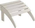 WO Home Furniture HDPE Folding Adirondack Ottoman, Sand