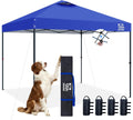FANPAT 10x10 Pop Up Canopy Tent, Instant Portable Shelter, Blue 10x10