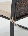 Bezseller 3-Piece Patio Furniture Set, Wicker Bistro Set, Brown