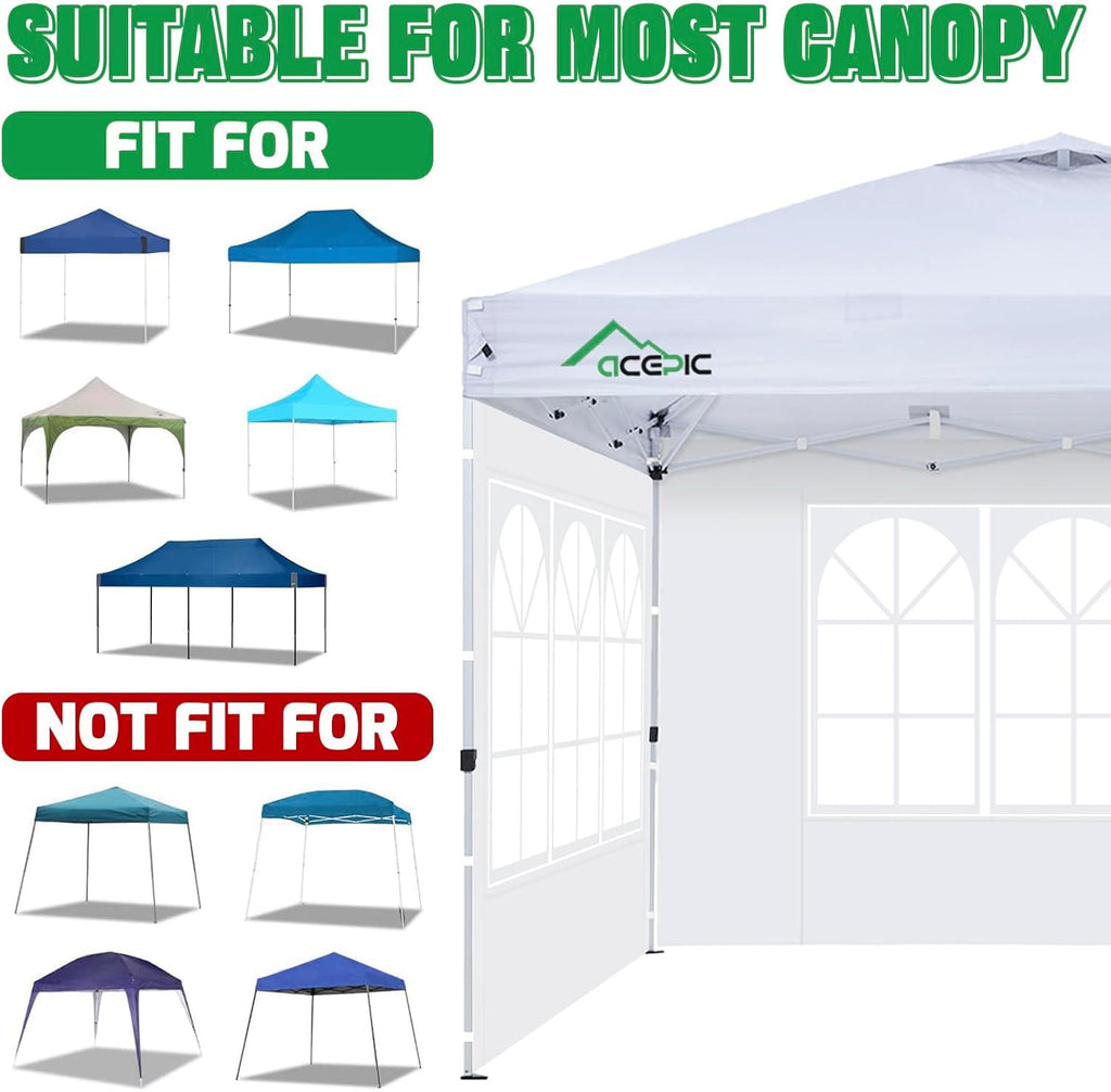 acepic 10x10 church window sidewalls for canopy,gray(3pcs no showing dimensions