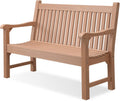 Psilvam 2-Person Outdoor Bench with 700 Lbs Weight Capacity, Teak