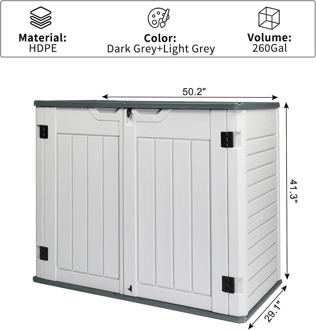 VINGLI Upgraded 260 Gallon Outdoor Storage Box