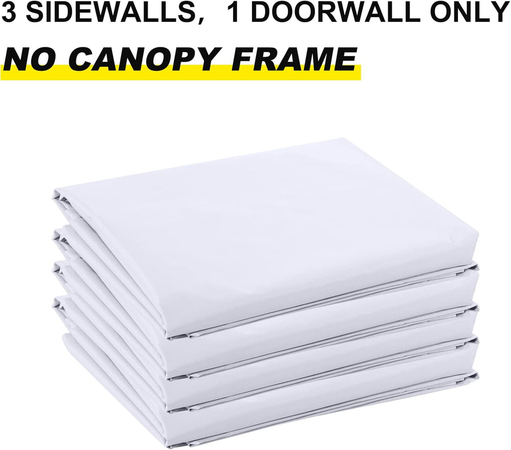 ABCCANOPY Canopy Side Wall Set 10x10,4 Walls Only No Frame and Top White