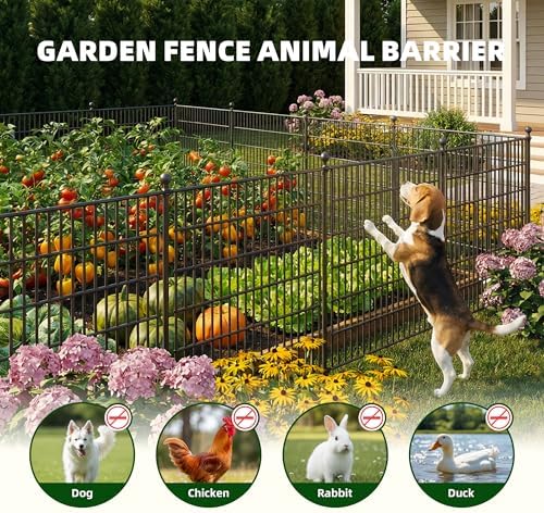 10 Panel No Dig Decorative Garden with Gate 32" H x 24.2'L