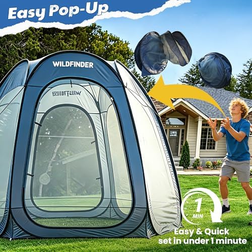 WildFinder 10x10 Pop Up Screen House Tent, Screened Canopy with Mesh Walls