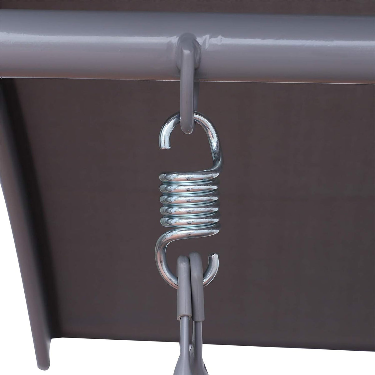 Outsunny 2 Person Porch Swing with Stand Canopy Outdoor Swing Gray