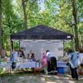 ABCCANOPY 10x10 Heavy Duty Pop Up Canopy Tent with Storage Sidewall, Black
