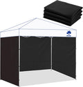 FANPAT 10x10 Canopy Sidewalls for Canopy Frame, Black (3Pcs Sidewalls Only)