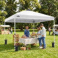 EAGLE PEAK 10x10 Pop Up Canopy Tent Easy Up Canopy Outdoor, White