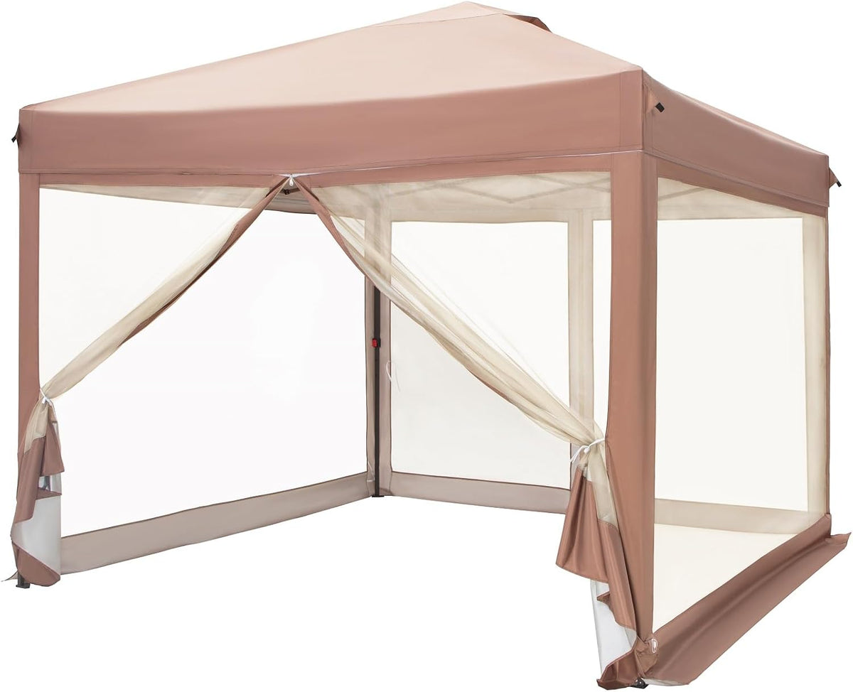 Sophia & William Canopy Tent 10x10 Pop Up with Netting, Portable Shade