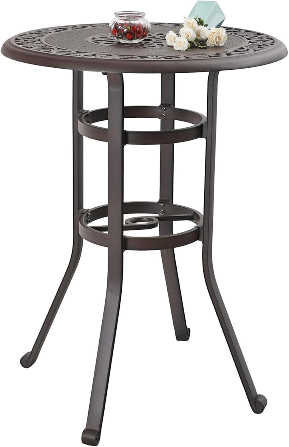Sophia & William Cast Aluminium Bar Height Outdoor Table, Round