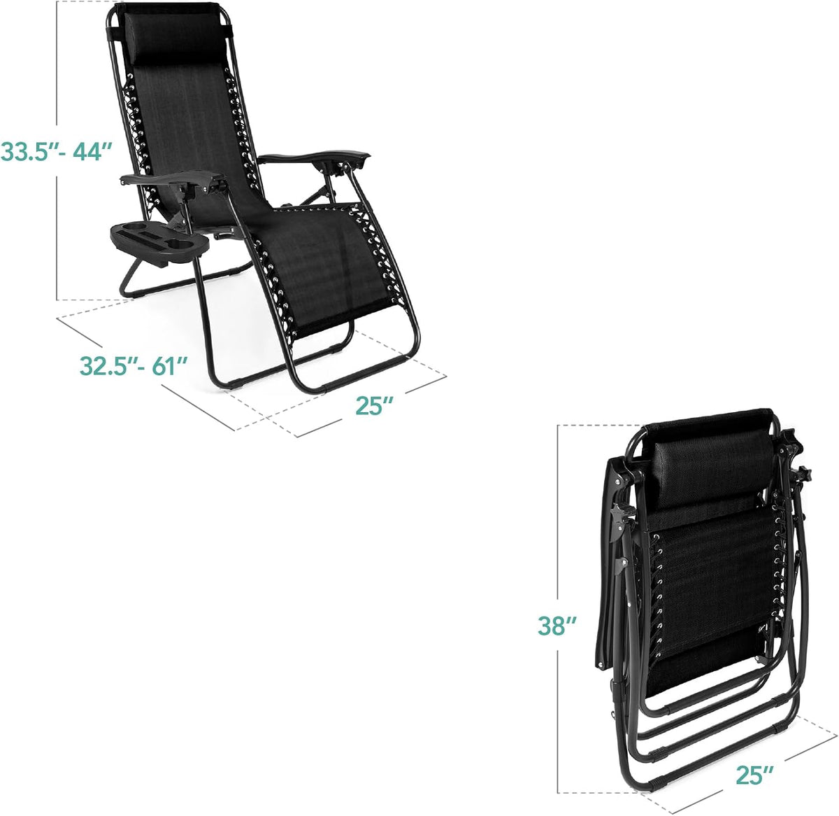 Best Choice Products Zero Gravity Chair Recliner, Black