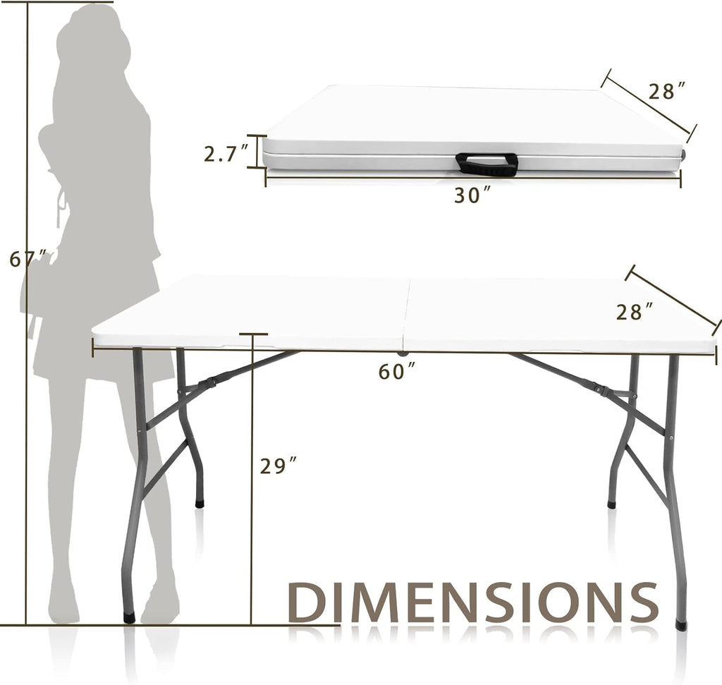 5FT Folding Table,Versatile Foldable Table,Portable