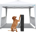 Quictent 10x10 Pop Up Canopy Tent with Half Sidewall