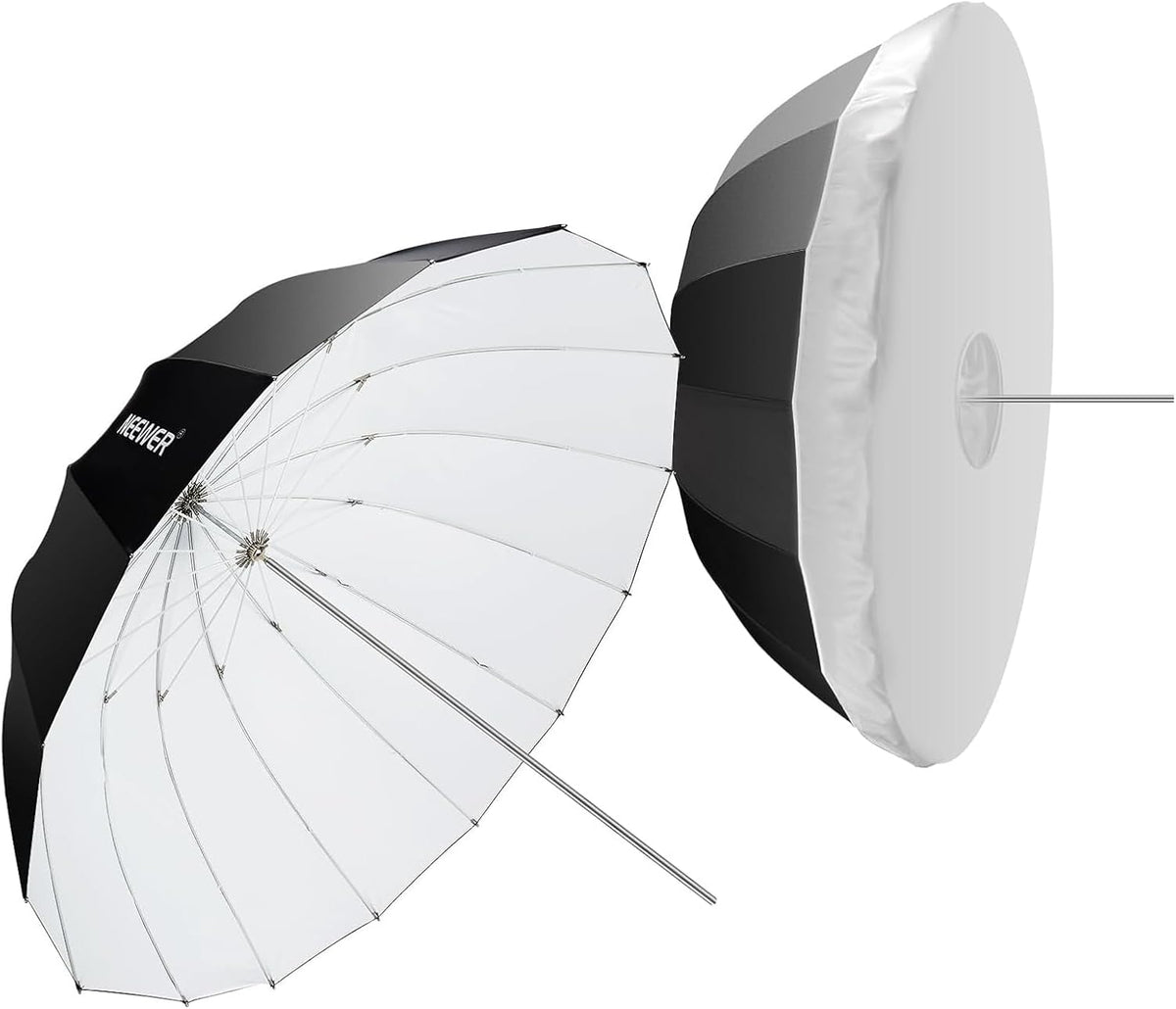 NEEWER 71"/180cm Parabolic Reflective Umbrella Photography w White Inner