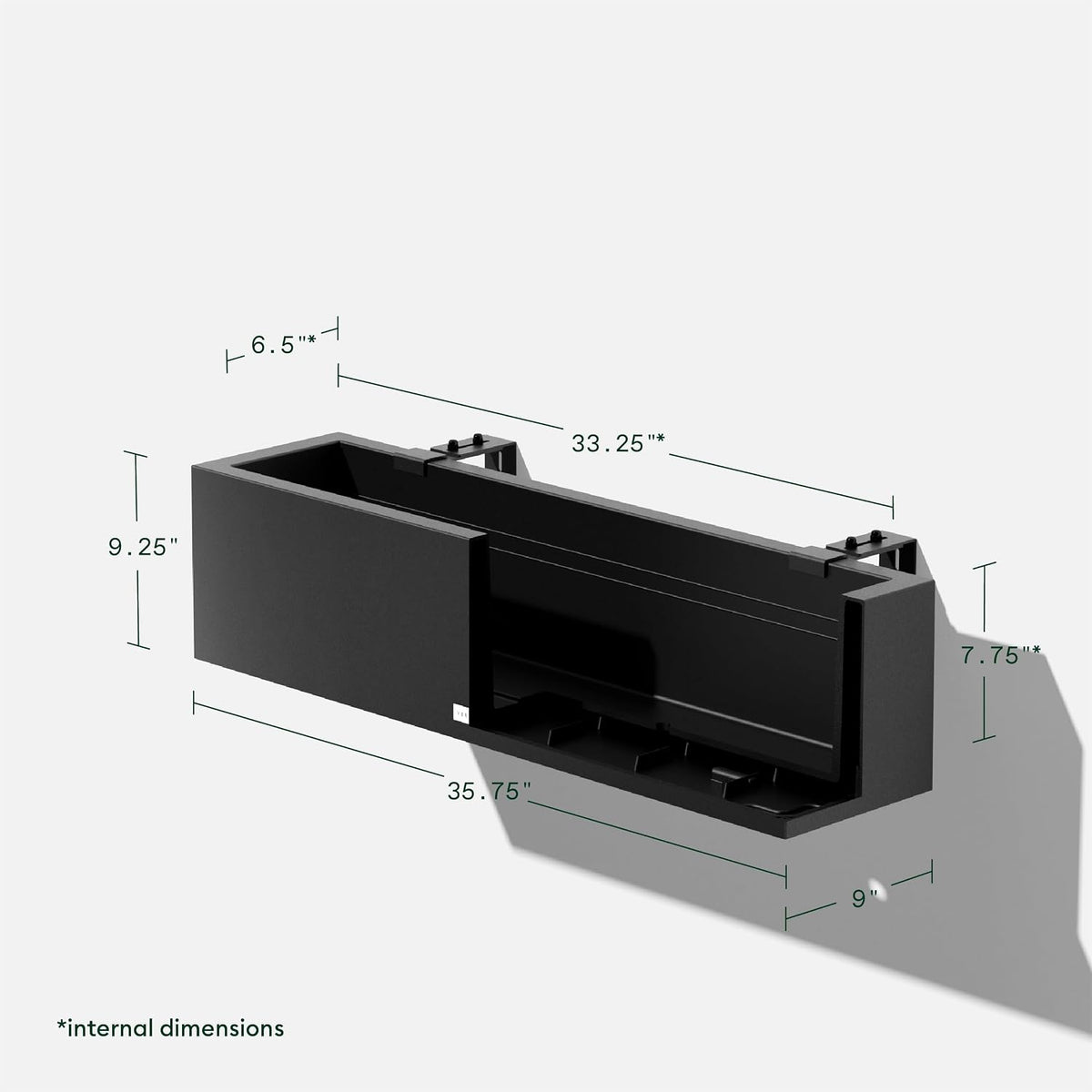 Veradek Block Series Railing Planter - Outdoor Window Box with Bracket