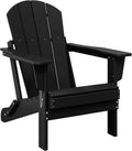 WO Home Furniture Laguna Folding Adirondack Chair, Black