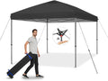 Explore Land 10x10 Pop Up Canopy with One Push Setup, Black