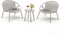 Werph 3-Piece Patio Furniture Set, Bistro Gray Table and Chairs Set of 2